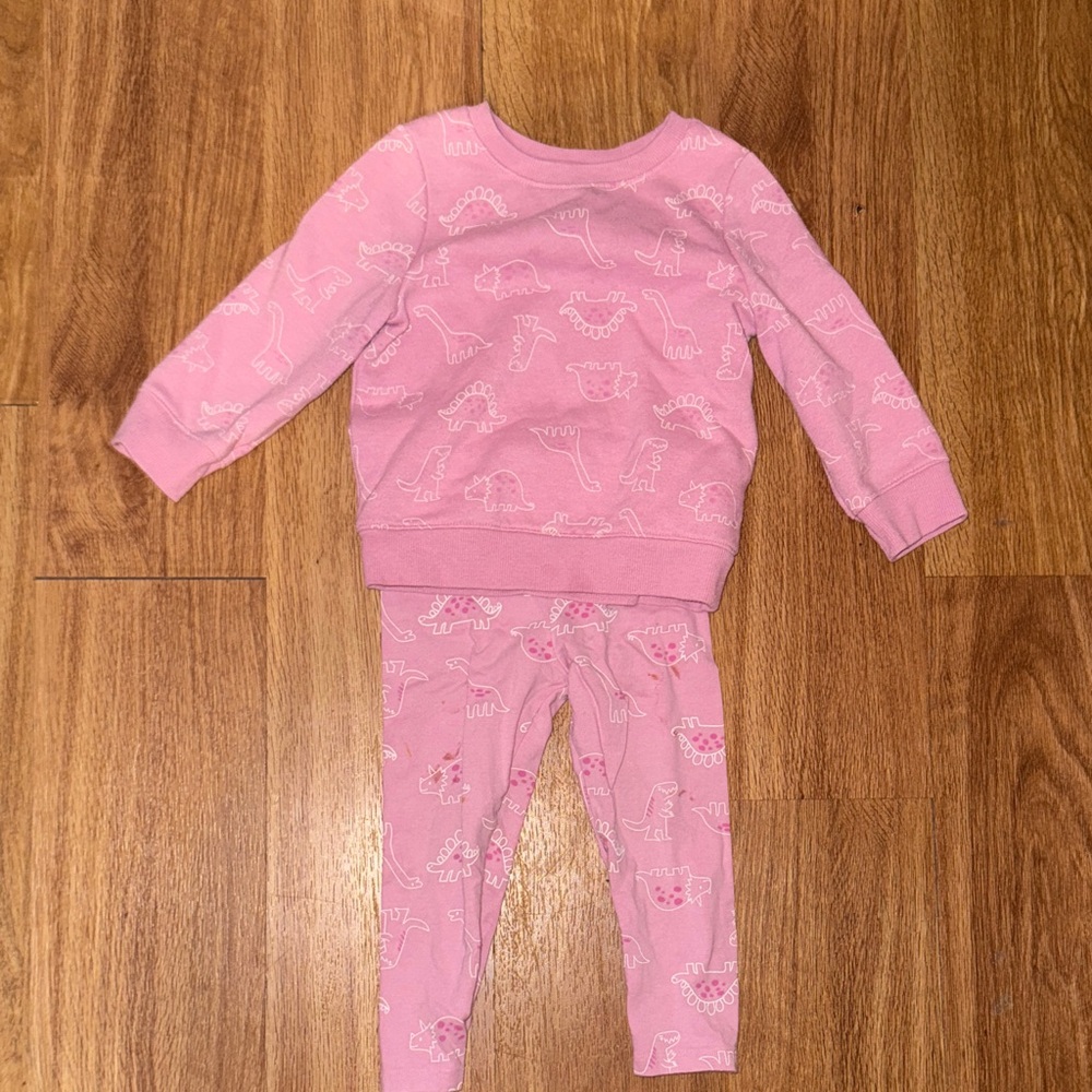 Cat & Jack Pink Dinosaur Pajama Set